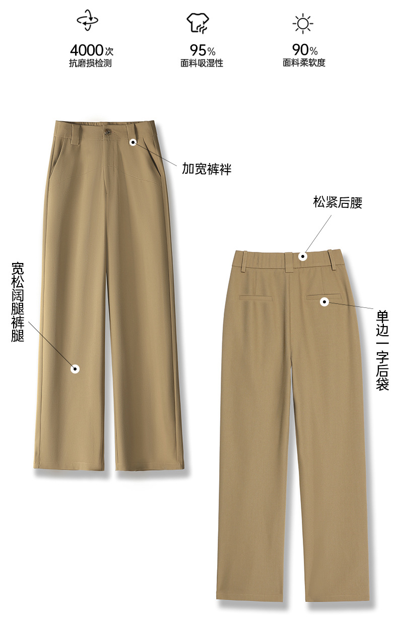 天丝醋酸窄版阔腿休闲裤女2024新款春夏宽松显瘦百搭垂感直筒长裤详情6