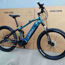 八方中置电机山地助力力距锂电自行车变速成人越野减震ebike