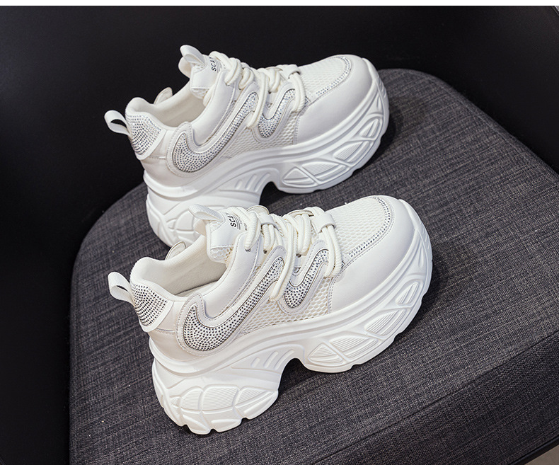 Giày sneaker nữ chunky đế dày tăng chiều cao phong cách hot girl mùa xuân 2026 — M2807 màu be, M2807 màu bạc, M2807 màu đen, M2807 Màu tím chi tiết 15