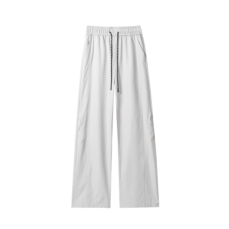 Schräg geschnittene, plissierte Cargohose im amerikanischen Herbststil für Herren – lässige Hose mit weitem Bein und geradem Bein_voghion.com