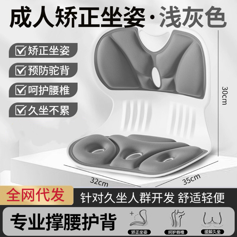 Sitting Posture Waist Correction Chair Office Sitting for a Long Time Without Fatigue Adult Back Posture Correction Pad Anti-Hunchback Neck Waist Protection Wholesale