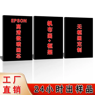 跨境专供高清油画布画芯装饰画客厅抽象挂画源头工厂帆布无框画