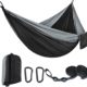 Factory direct outdoor single double parachute cloth hammock color matching nylon widened swing indoor leisure