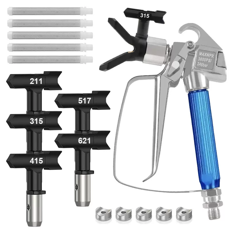 跨境无气喷涂机喷枪喷嘴高压管枪头过滤网延长杆喷涂机配件大全