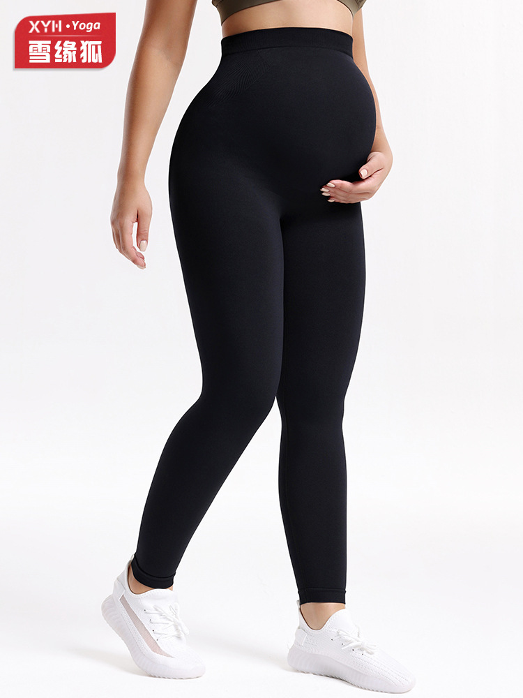 Europa y América delgada mujer embarazada pantalones de cintura alta mujer pantalones de embarazo pantalones de embarazo no estrangulación