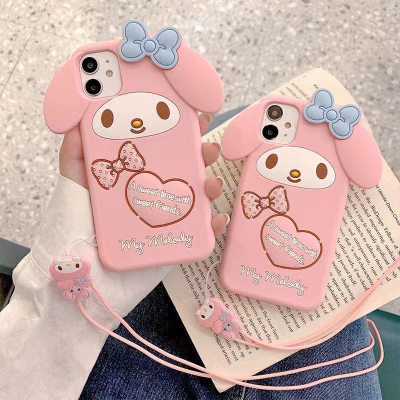 Melody Iphone4S/5/6/7/8 Mobile Phone Case Apple 16/15Plus/14/13 All-Inclusive 11Pro Soft Xr