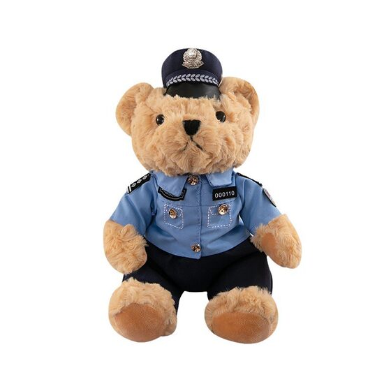 Police Cub Bear Doll Traffic Police Cub Bear Doll Uniform Police Officer Uniform Teddy Bear Plush Toy Girl Children Gift