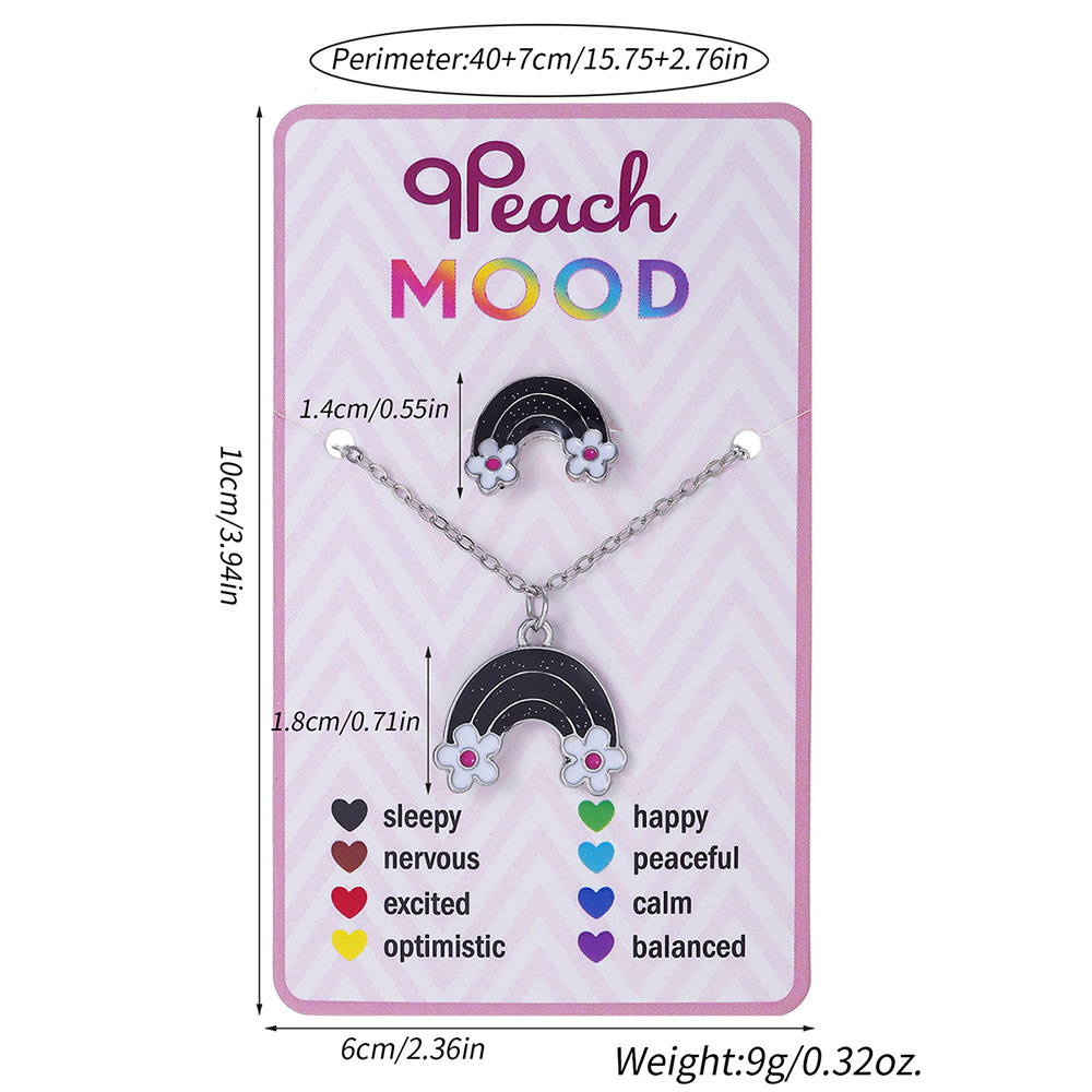 무지개 꽃 반지 목걸이