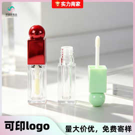 厂家直销注吹8ml 3.5ml唇彩管PETG透明瓶圆球盖唇釉瓶可印logo