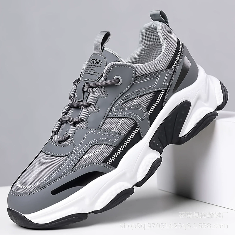 Весна 2024, новая спортивная мужская Однослойная обувь, обувь для папы, легкая Нескользящая дышащая модная мужская обувь, оптовая продажа с фабрики