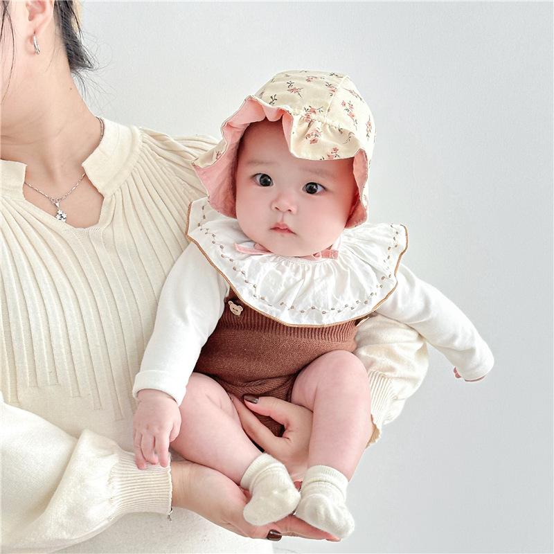 Sombreros para bebés, sombreros para oídos de primavera y otoño, sombreros para bebés de un mes, sombreros para bebés recién nacidos, sombreros de princesa de algodón a prueba de viento