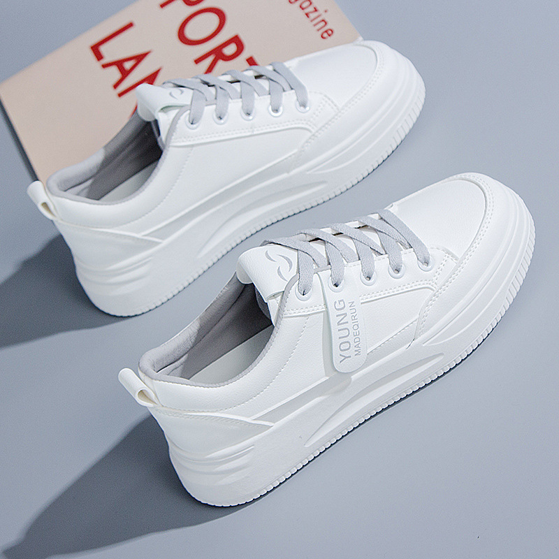 Women's Shoes White Shoes 2024 Winter New All-match Flat Breathable Sneakers Casual Shoes Women's Fashionable Korean Style Platform Shoes Women's Shoes White Shoes 2024 Winter New All-match Flat Breathable Sneakers Casual Shoes Women's Fashionable Korean Style Platform Shoes