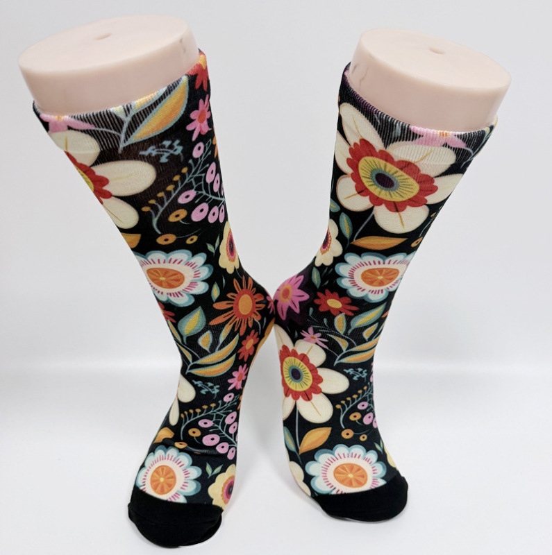 Men's and Women's 360 Seamless Printed Socks with Trendy Elements, Polyester 360 Printed Socks with Hand-Sewn Seamless Toes Men's and Women's 360 Seamless Printed Socks with Trendy Elements, Polyester 360 Printed Socks with Hand-Sewn Seamless Toes