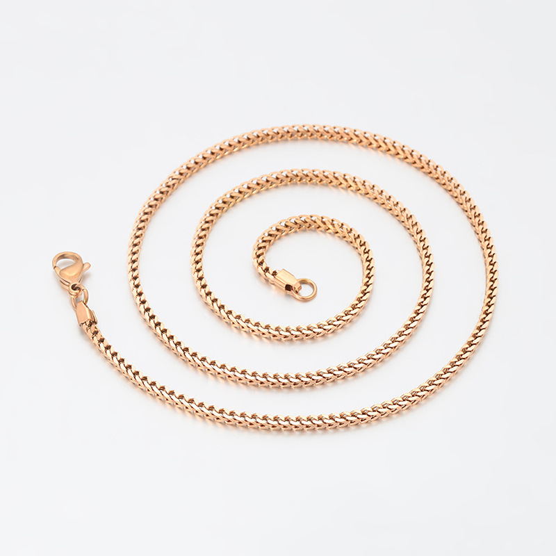 Xuping accesorios de acero inoxidable 18k retro cadenas de estilo simple botón de langosta Europa y América joyas transfronterizas al por mayor