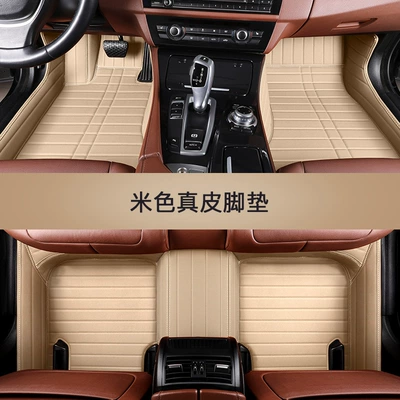 Modelə uyğun ayaqaltı | Tiguan L Passat Tanyue Touron - leather-foot-beige-single-layer