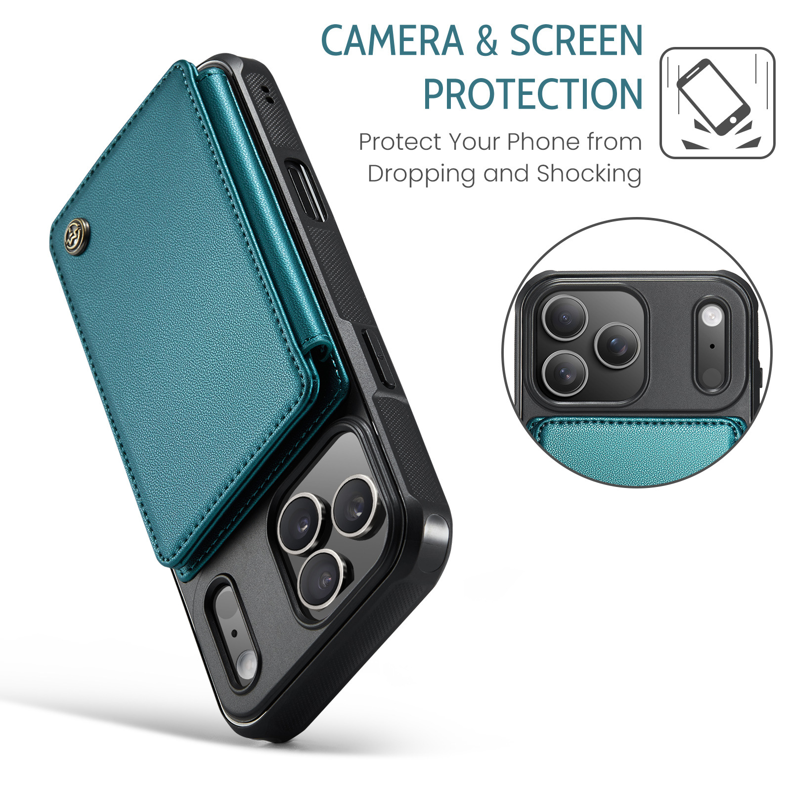 Iphone 17 Max 16 Plus Case With Card Holder Anti-drop Protection_voghion.com
