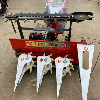 一米二宽割台带高架玉米秸秆收割机 手推式小型割晒机 芦苇麦草割