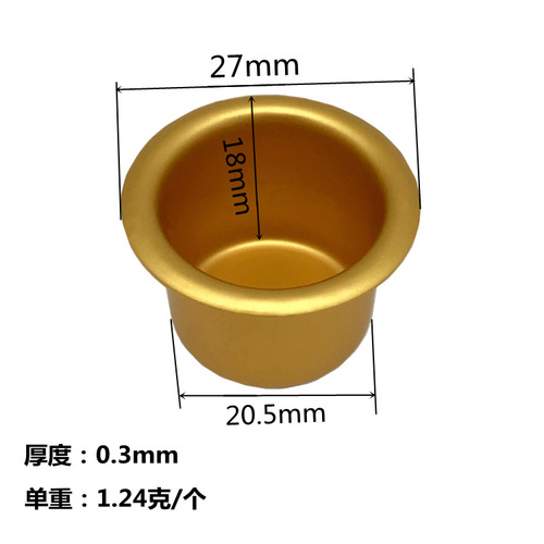 Manufacturer wholesale golden Christmas candlestick ornaments metal crafts simple dinner candlelight vessels candle cup base