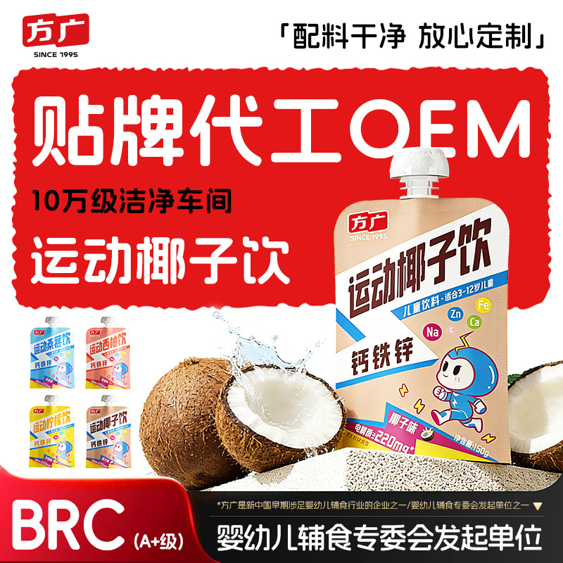 定制椰奶电解质水运动营养椰汁便携植物蛋白补水维生素能量补充液