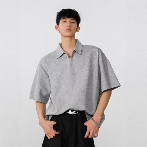 Summer New Product Old Money Style Men's Loose Casual Polo Shirt Short Sleeve T-Shirt Top Men's Cool and Refined Short Sleeve T