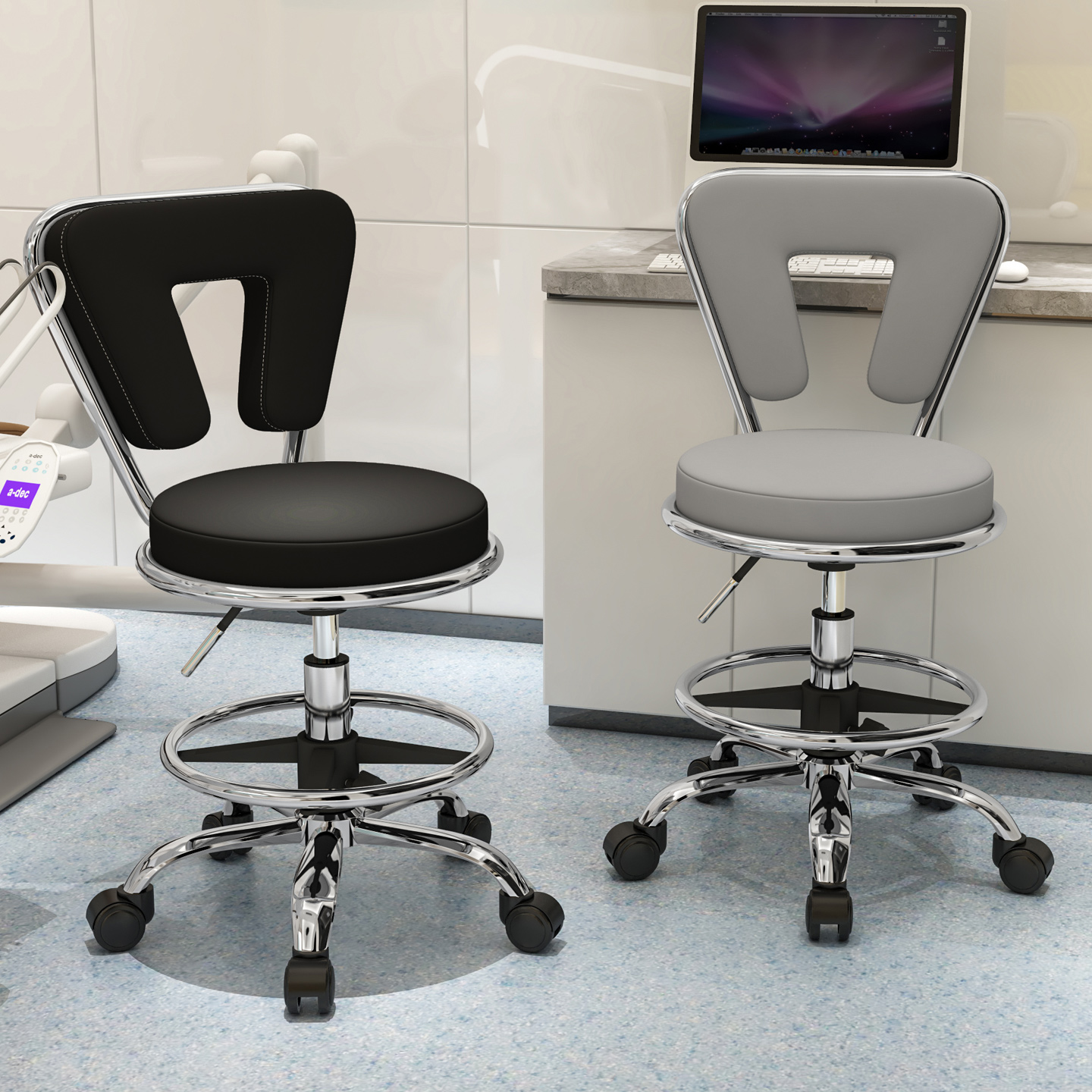 Dental Doctor Chair High Bar Stool Pulley Home Bar Chair Simple Dressing Makeup Chair Kitchen Chair