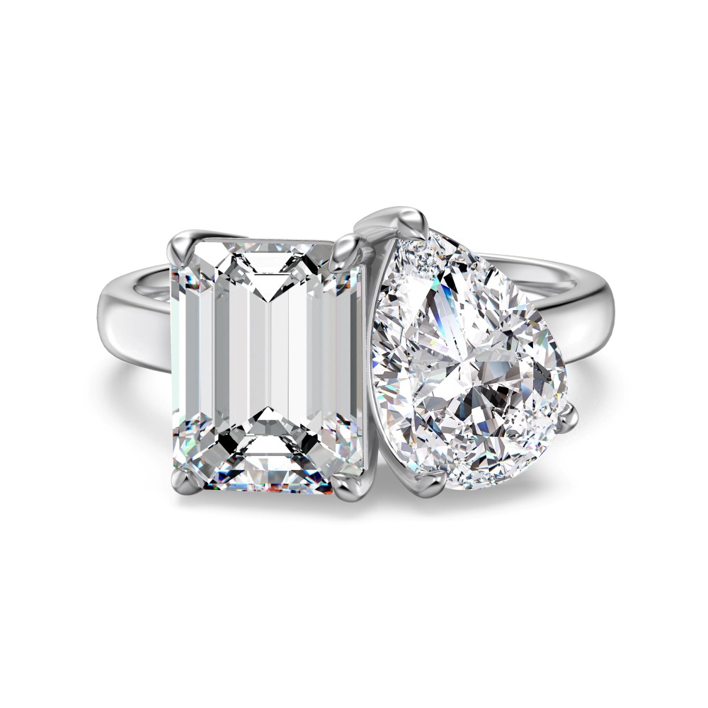 플래티넘 화이트 다이아몬드 DY121358-S-W-WH#6