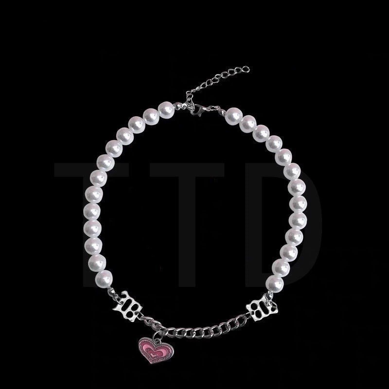 粉愛心珍珠項鍊 2.72