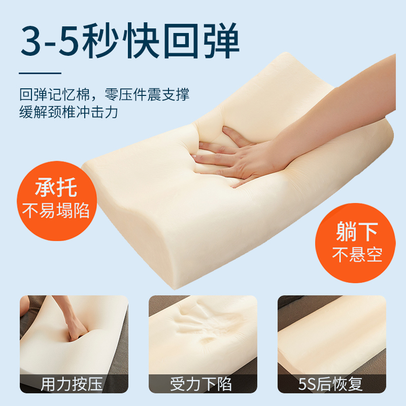 58C1記憶枕頭枕芯護頸椎枕助睡眠睡覺帶枕套單個裝宿舍單人男
