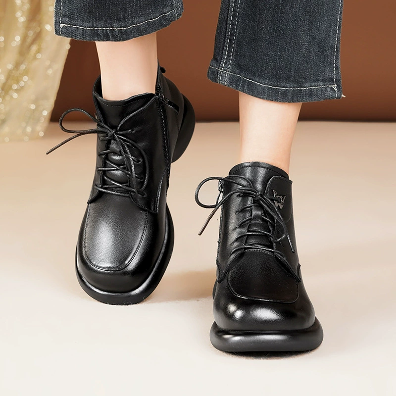 Martens, warm low boots, shoes for leather shoes, genuine leather