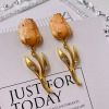 Silver needle, advanced earrings from pearl, light luxury style, high-quality style, wholesale