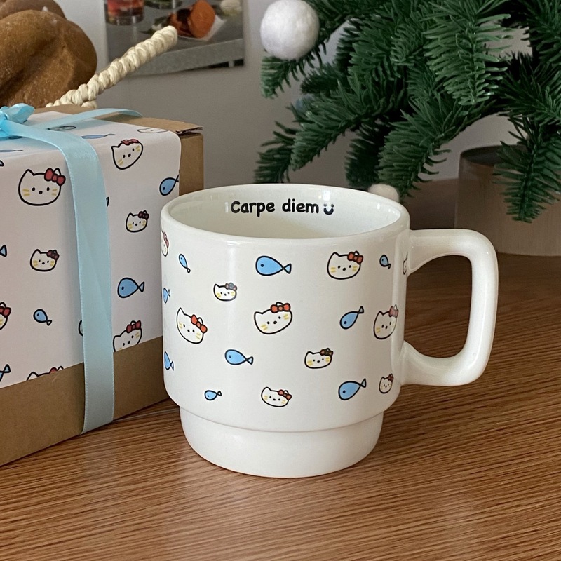 オリジナルカラー星マグカップinsかわいいハンドルカップ陶磁器カップコーヒーカッププレゼントカップ|undefined