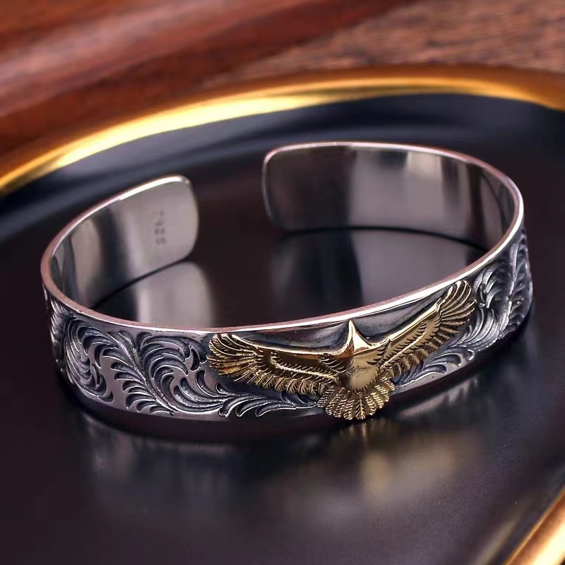 Retro silver bracelet handmade