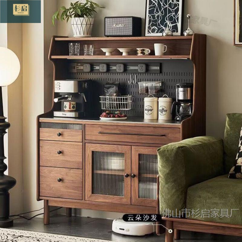 Black Walnut Sideboard Nordic Home Coffee Cabinet Storage Cabinet Living Room Storage Cabinet American Style Sideboard