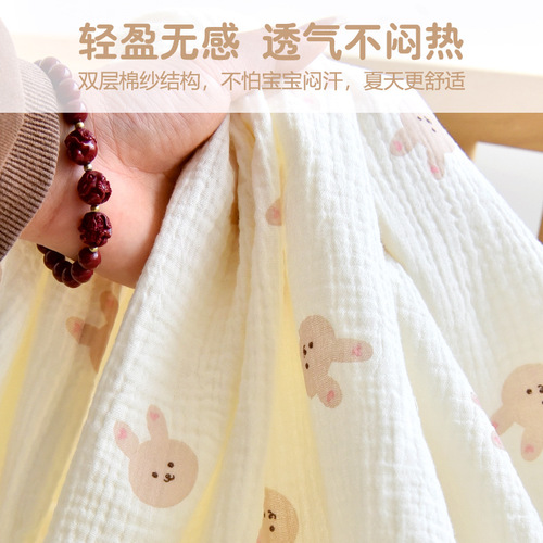 Newborn baby wrap baby pure cotton double-layer gauze delivery room swaddling wrap children's bath towel four-season universal blanket
