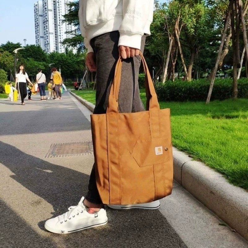 Простая холщовая сумка в японском стиле, большая вместительная повседневная новая студенческая сумка для поездок на работу, женская холщовая сумка на плечо для выхода на улицу