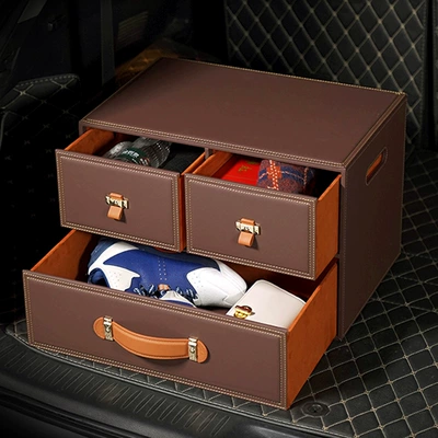 Small size Smiley car Car storage bag/box - brown-smiley-small-cabinet-2416