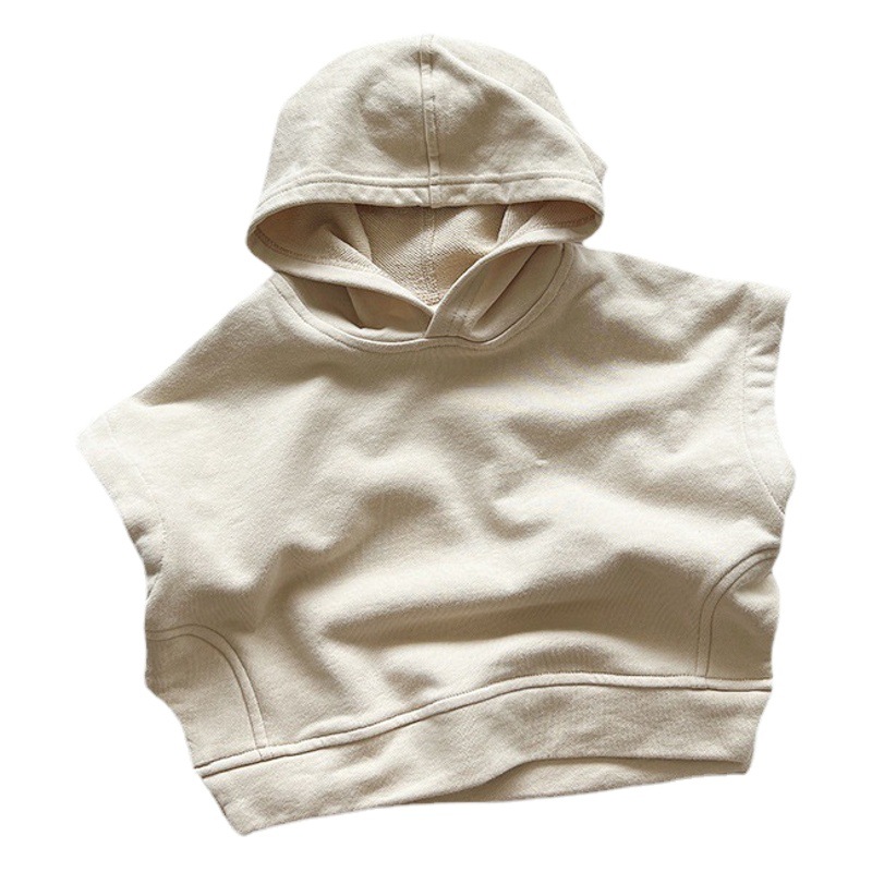 Estilo coreano personalizado Chaleco de moda para niños 2024 primavera y otoño nuevos hombres y mujeres suéter con capucha chaleco ropa de bebé para niños