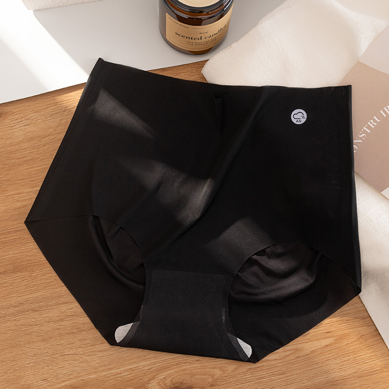 Mascarilla de seda de hielo ultrafina sin costuras de cintura alta, cadera de melocotón, ejercicio de yoga, ropa interior ultrafina invisible sin costuras, refrescante