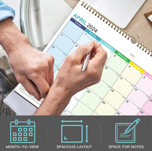 Cross-border e-commerce English wall calendar printing and production 2024 wall calendar countdown schedule notes European and American holiday calendar