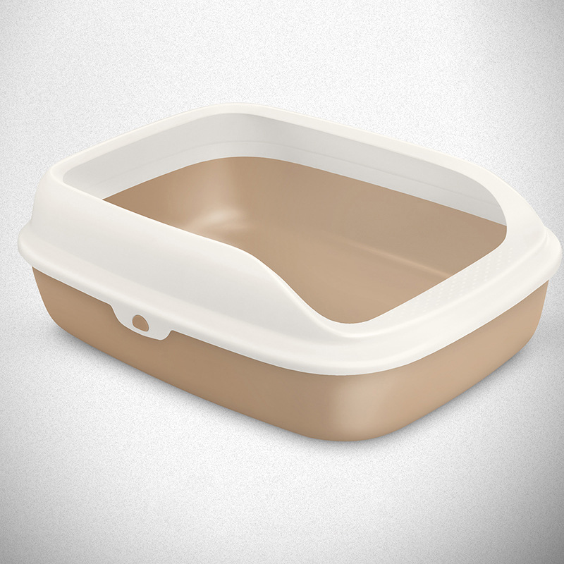 Caja de arena para gatos para mascotas semi-cerrado gato inodoro desmontable anti-salpicaduras caja de arena para gatos suministros para gatos enviar pala para gatos