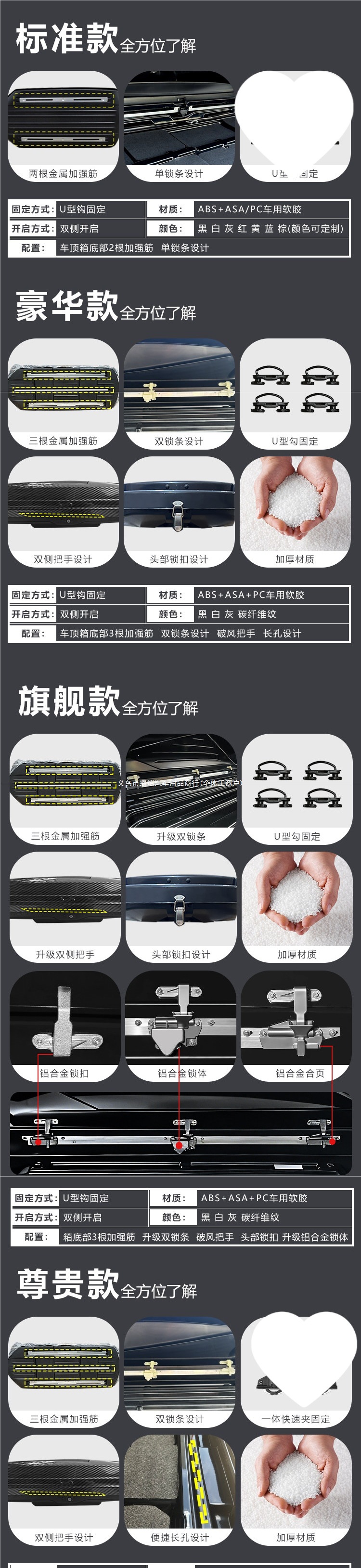 Car roof luggage box is suitable for Tiguan L, Touareg, T-Roc, Touran, Sharan, POLO, C-Trek, and Teramont