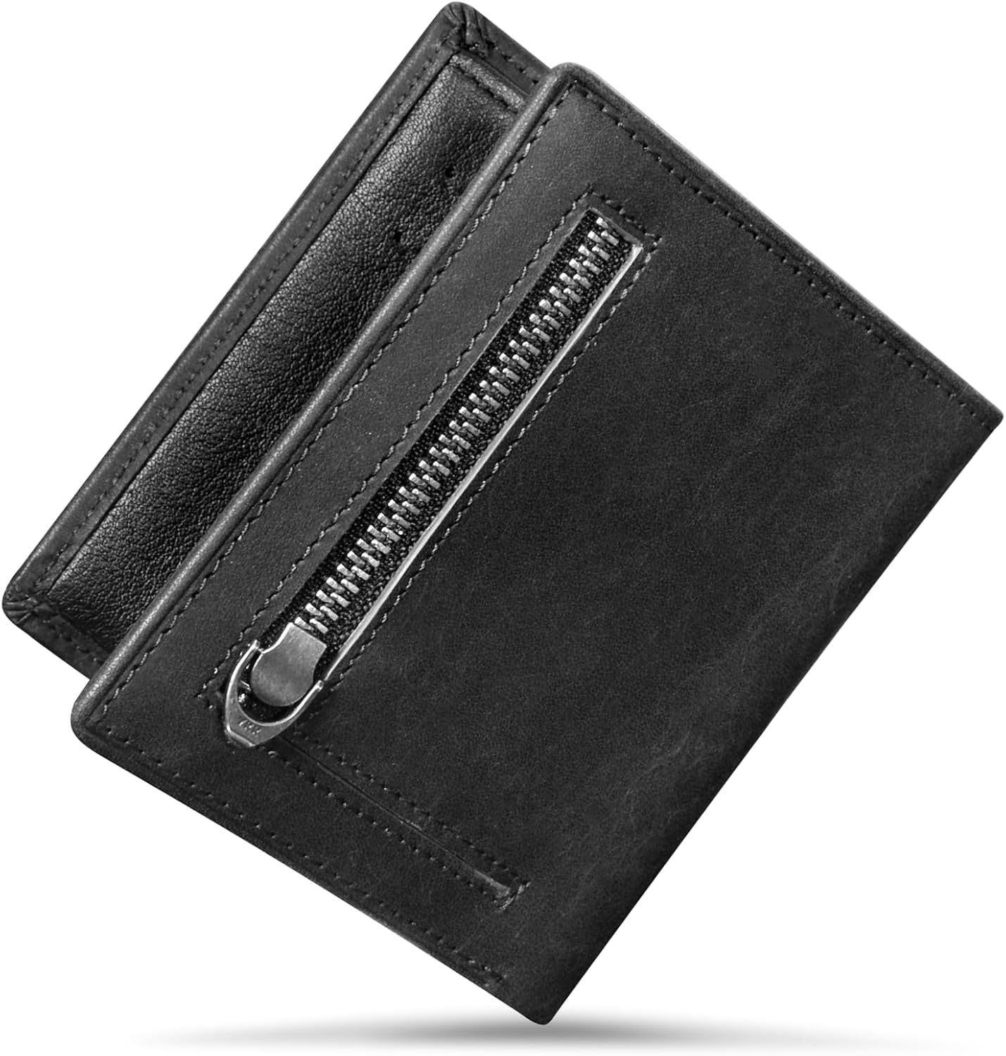 Amazon RFID anti-damagnetizado billetera multifuncional anti-desgaste, doble doble billetera japonesa para hombres