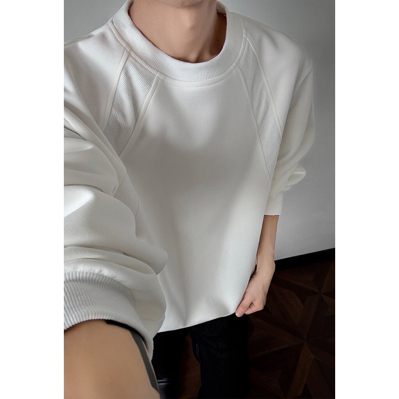 Cleanfit Deconstructed Sweatshirt Men's Autumn Trendy American High Street Heavy Loose Inner Casual Pullover Top_voghion.com