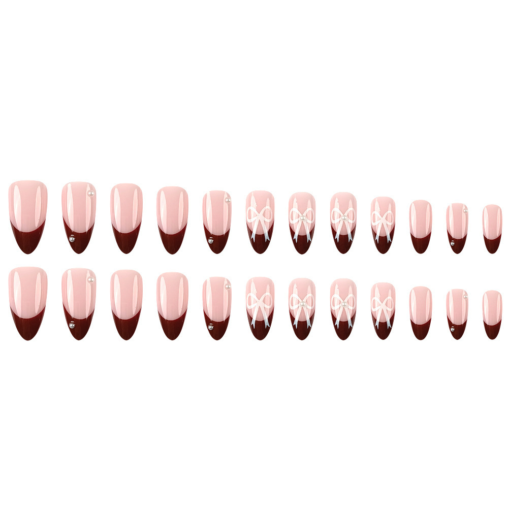 Venta caliente en Europa y América, parche de uñas dulce y fresco con incrustaciones de diamantes, uñas postizas de comercio exterior desmontables, piezas de uñas de uso transfronterizo terminadas image 6