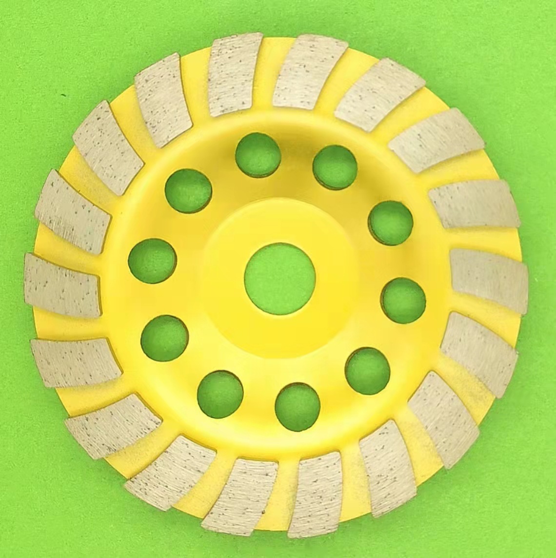 Rueda de diamante Disco de molienda de tipo tazón en stock Diente de doble fila Diente de turbina Diente de una sola fila Diente de granito Hormigón