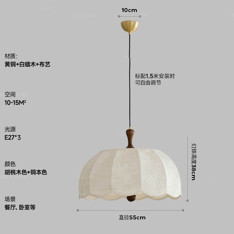 Estilo retro dormitorio francés tela araña patrón restaurante antiguo bar Nanyang madera maciza habitación romántica lámpara principal