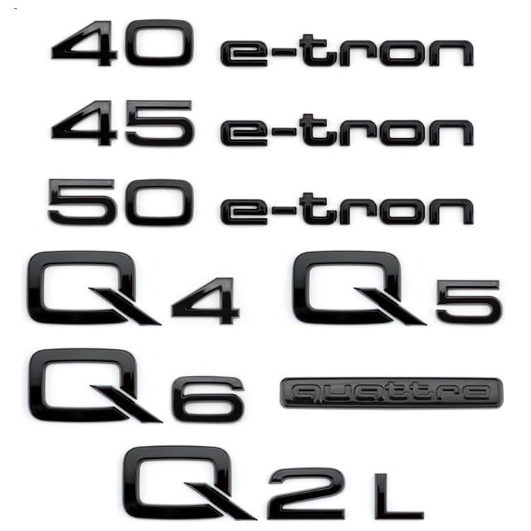 Suitable for Audi Q2L, Q4, Q5, Q6, and e-tron models; used for applying the Audi emblem to SAIC Audi new energy vehicles, specifically for rear tail emblem modification