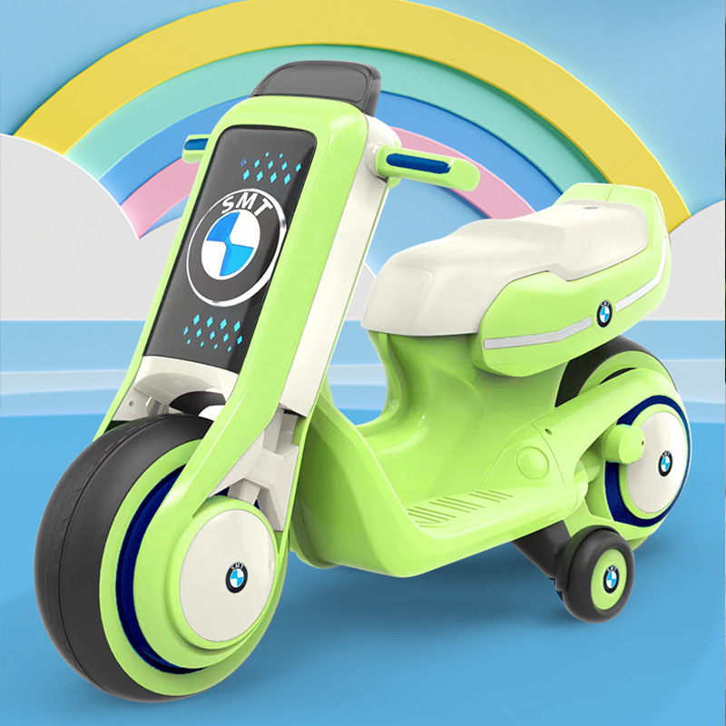 Nuevos niños de la motocicleta eléctrica puede sentarse doble niños y niñas bebé triciclo carga grande coche juguete