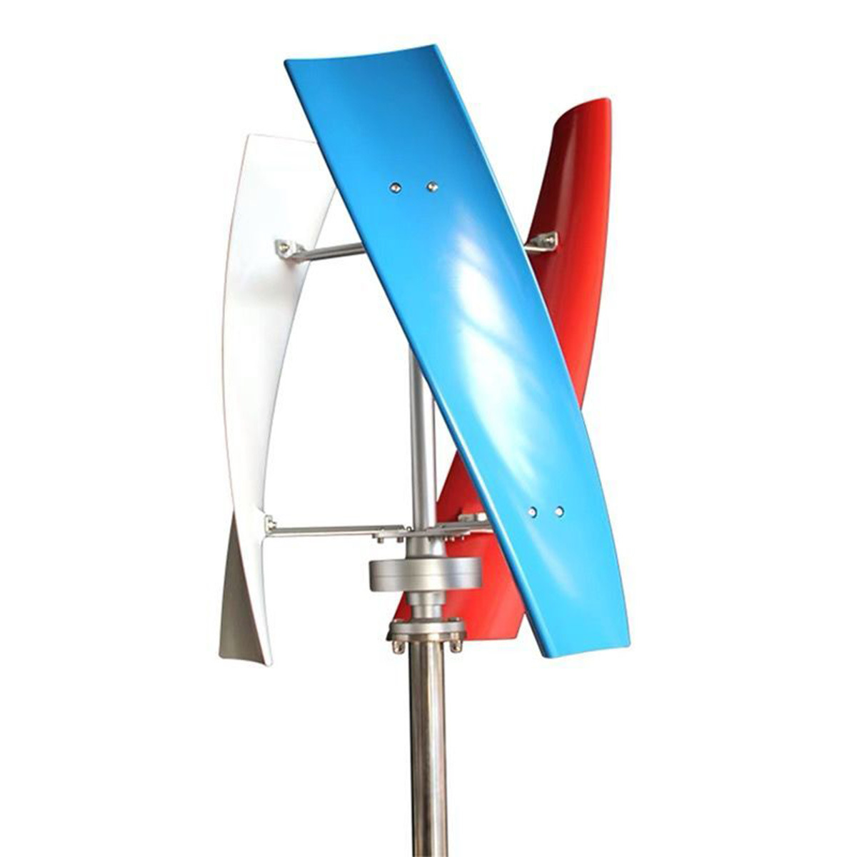 H型垂直轴风力发电机小型便携式铝合金叶片5扇叶风机