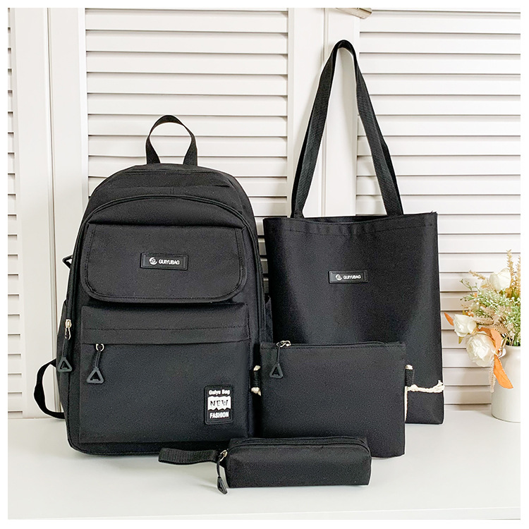 Zaini per bambini Zaino a quattro pezzi Zaino Harajuku Zaino in nylon alla moda antispruzzo di grande capacità Zaino casual per studenti_voghion.com